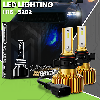 #ad 2X H16 6500K Headlight LED Bulb High Low Beam Fog Lamp Daytime Running Light DRL $35.99
