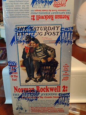 #ad Norman Rockwell Saturday Evening Post Series 2 Card Box 48 Packs Comic Images $57.39