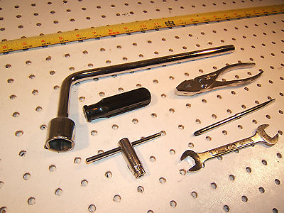 #ad LEXUS Early 90 92 LS400 in trunk CHROME Lexus TOOL kit OEM 1 set of 6 Tool only $125.00