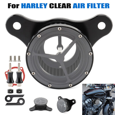 #ad For Harley Air Cleaner Intake Filter Touring Street Glide Softail Dyna Black NEW $52.81