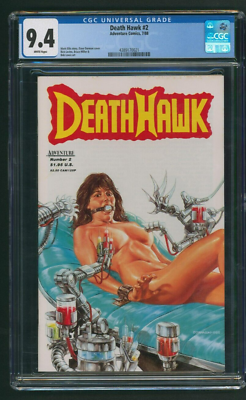 #ad Death Hawk #2 CGC 9.4 Adventure Comics 1988 Bondage Cover $125.96
