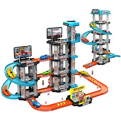 #ad Toy Car Garage Parking Garage Race Track Playset Preschool Car Games Playsets $39.99