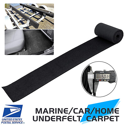 #ad 2pcs 13FT Boat Trailer 12quot; Black Marine Grade Bunk Board Carpet Black 5MM $47.77