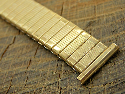 #ad Vintage NOS Unused Watch Band Gold Filled Expansion 17.5mm Speidel Short $28.00