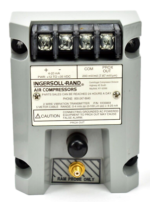 INGERSOLL RAND AIR COMPRESSORS 1X35869 2 Wire Vibration Transmitter 12 35 VDC $299.99