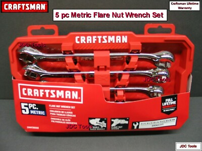 CRAFTSMAN 5 PC METRIC MM FLARE LINE NUT WRENCH SET $34.87