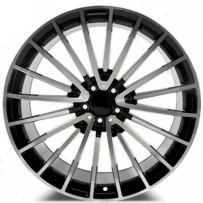 #ad 4 New Rims 20x8.5 35 5x112 Black Machined for Mercedes Benz CLS450 E350 S63 500 $939.51