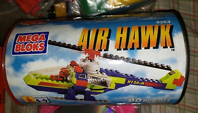 #ad Mega Bloks quot;Air Hawkquot; 1997 #9253 w Instructions amp; Canisters Rare unopened $19.99