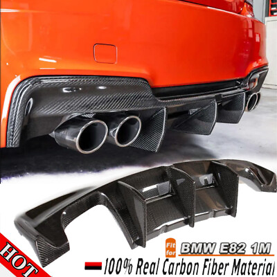 #ad BMW 1Series Fits REAL CARBON Rear Bumper Diffuser Spoiler for E82M 1M Coupe11 16 $316.86
