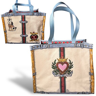 #ad BRIGHTON “In Love We Trustquot; Scottie Dog Canvas Tote Bag Tom Clancy Retail $125 $29.85