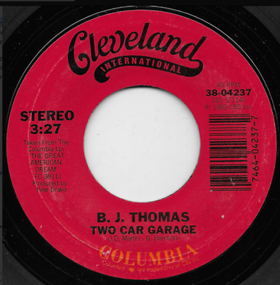 #ad B.J. Thomas – Two Car Garage Beautiful World VG 45 rpm record $8.95