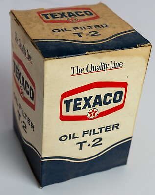 #ad Vintage Texaco Advertising T 2 T 2 Oil Filter With Box New Old Stock $9.93