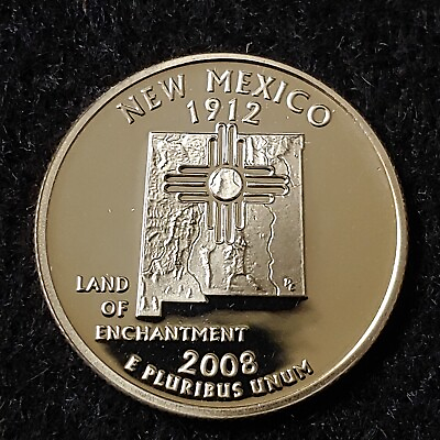 #ad 2008 S New Mexico State Clad S Proof Quarter uncirculated $4.29