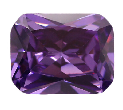 #ad 11x13 mm AAAAA Natural Purple Amethyst 8.72ct Emerald Faceted Cut VVS Loose Gems $11.99