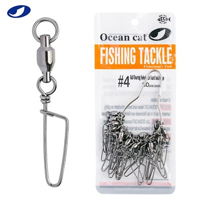 #ad Ball Bearing Swivel with Coast Lock Swivel Snap Fishing Tackle Connectors $13.69