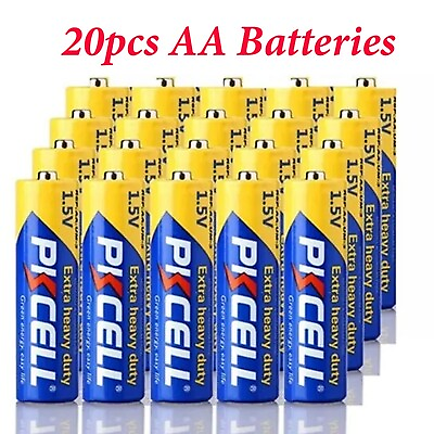 #ad 20Pcs AA Batteries 1.5V Double A Cell E91 R6P PC1500 Carbon Zinc for TV Remote $7.49