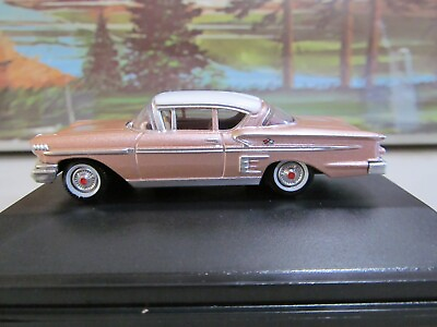 #ad NEW RELEASE OXFORD DIECAST 1958 CHEVY Impala Sport Coupe Cay Coral Wh 87CIS58001 $11.98
