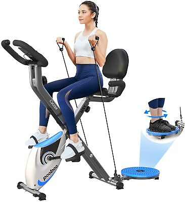 #ad Pooboo Indoor Exercise Bike Stationary Cycling Bicycle Cardio Fitness Workout $145.99