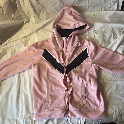 #ad Danskin Now XL XG 14 16 Zip up pink sweatshirt $8.49