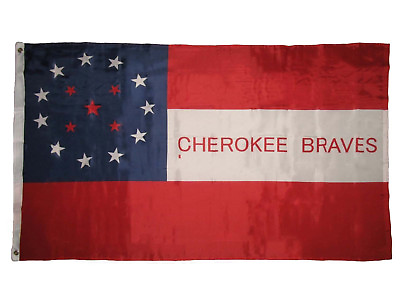 #ad Cherokee Braves Indian Premium Quality Super Poly 2x3 Flag Banner $9.88