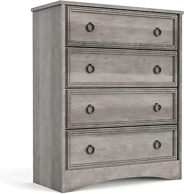 #ad Large Chest Drawers 4 Drawer Dresser For Bedroom Furniture Storage Cabinet $49.99