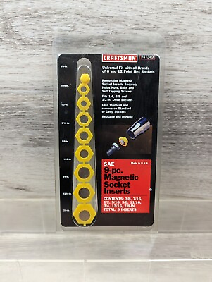 #ad Craftsman Removable Magnetic 9pc Socket Inserts 941349 NIB $47.38