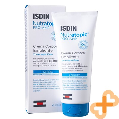 #ad ISDIN Nutratopic Pro Amp Body Cream Emollient for Dry Skin 200ml Moisturizing $25.61