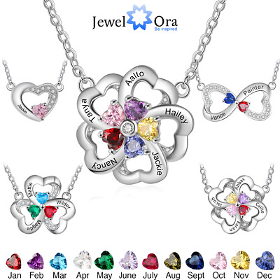 #ad Personalized Women Heart Necklace Flower Pendant Jewelry Gifts for Christmas $14.99