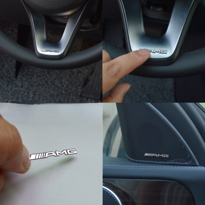#ad 5x AMG Badge Interior Steering Wheel Sticker Decal Car Emblem for Mercedes Benz $9.60