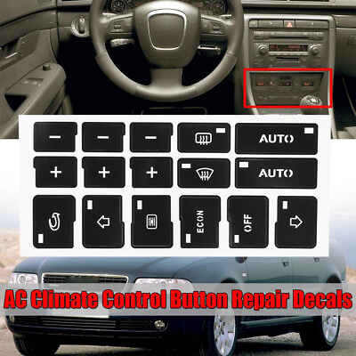#ad 1x 16Key Car Air Audio Condition AC Climate Control Button Sticker Styling Decor $6.86