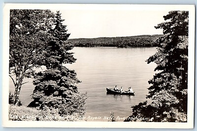 #ad Isle Royale Nat#x27;l Park Michigan MI Postcard RPPC Photo Boating On Belle Harbor $29.95