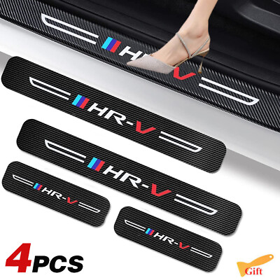 #ad 4PCS For Honda HRV HR V Car Door Plate Sill Scuff Cover Anti Scratch Protector $9.99