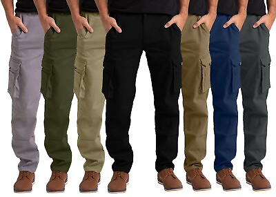 #ad #ad Men#x27;s Flex Cargo Trousers Heavy Duty Stretch Casual Pants $29.99