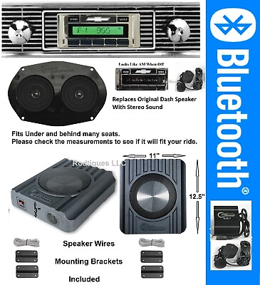 #ad 1956 Bel Air Stereo Radio Bluetooth Dash Speaker Enclosures 630 BTDUC2 $639.00