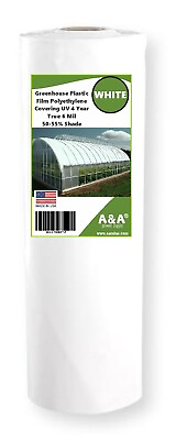 #ad WHITE Greenhouse Plastic 6 mil 4yr UV Resistant 32 ft. Wide *VARIOUS LENGTHS* $314.99