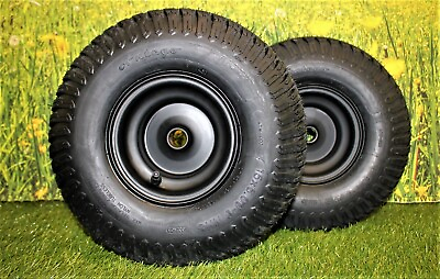 #ad Set of 2 Matte Black Universal Fit 15x6.00 6 Tires amp; Wheels 4 Ply ATW 003 $69.99