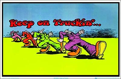 #ad Keep on Truckin by R Crumb Blacklight Poster Flocked 35quot; x 23quot; $14.49