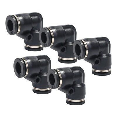 #ad Push To Connect Air Fittings Tube 3 8quot; Od Elbow Air Line Union Push Pack of 5 $10.99
