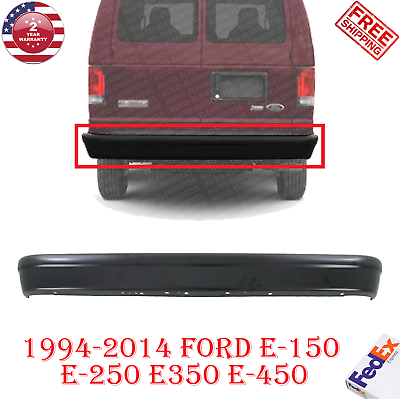 #ad Rear Bumper Black For 1994 2014 Ford ECONOLINE E 150 E 250 E 350 E 450 $209.14