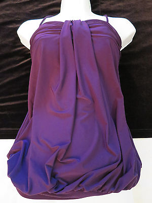 #ad City Triangles Spaghetti Straps Purple Top Shirt Women S Small $11.99