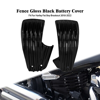 #ad 2x Battery Fairing Black Side Cover Fits For Harley Fatboy Breakout 2018 2023 $31.91