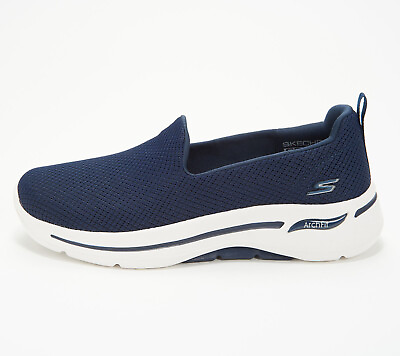 #ad NEW Skechers 8.5M GOwalk Arch Fit Washable Knit Slip Ons Grateful Navy QVC 8943 $49.50