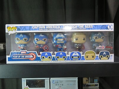 #ad Marvel Funko Pop Captain America: Through the Ages 5 Pack Year of the Shield AU $85.00