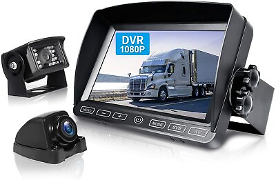 #ad 7#x27;#x27; Monitor Rear View Backup Camera Waterproof HD Night Vision Parking RV Truck $199.99