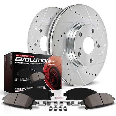 #ad Powerstop K6293 2 Wheel Set Brake Discs And Pad Kit Rear for Range Rover Evoque $190.99