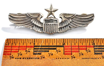 #ad Original 1954 65 Aircraft Fighter Bomber Pilot Wings 2S Sterling $89.95
