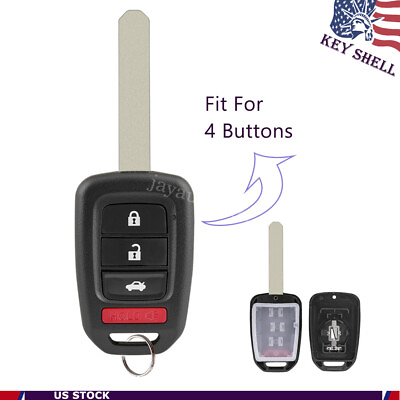 #ad New Uncut Remote Key Shell Case Fob 4Button for Honda Accord 2013 2017 for Civic $9.59