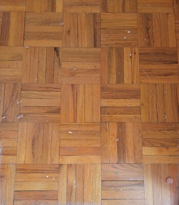 #ad 100 Vintage Reclaimed Oak Parquet Wood Floor Single Fingers 118mm x 22mm X 7mm $110.00