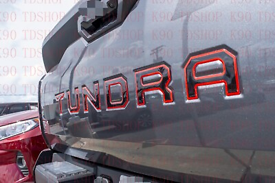 #ad Black Red Domed Emblem Fit TOYOTA 2022 2023 TUNDRA Tailgate Letters $36.88