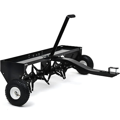 #ad 48quot; 122CM Tow Plug Lawn Aerator Lawn Spike Aerator Lawnamp; Garden Steel Heavy Duty $203.29